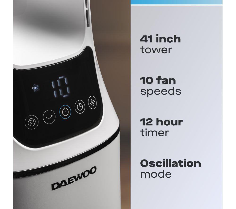DAEWOO COL1624GE 2-in-1 Bladeless Fan & Purifier - White