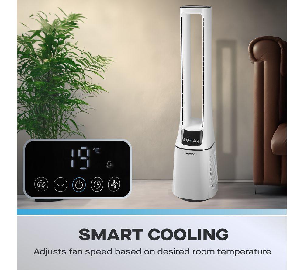 DAEWOO COL1624GE 2-in-1 Bladeless Fan & Purifier - White
