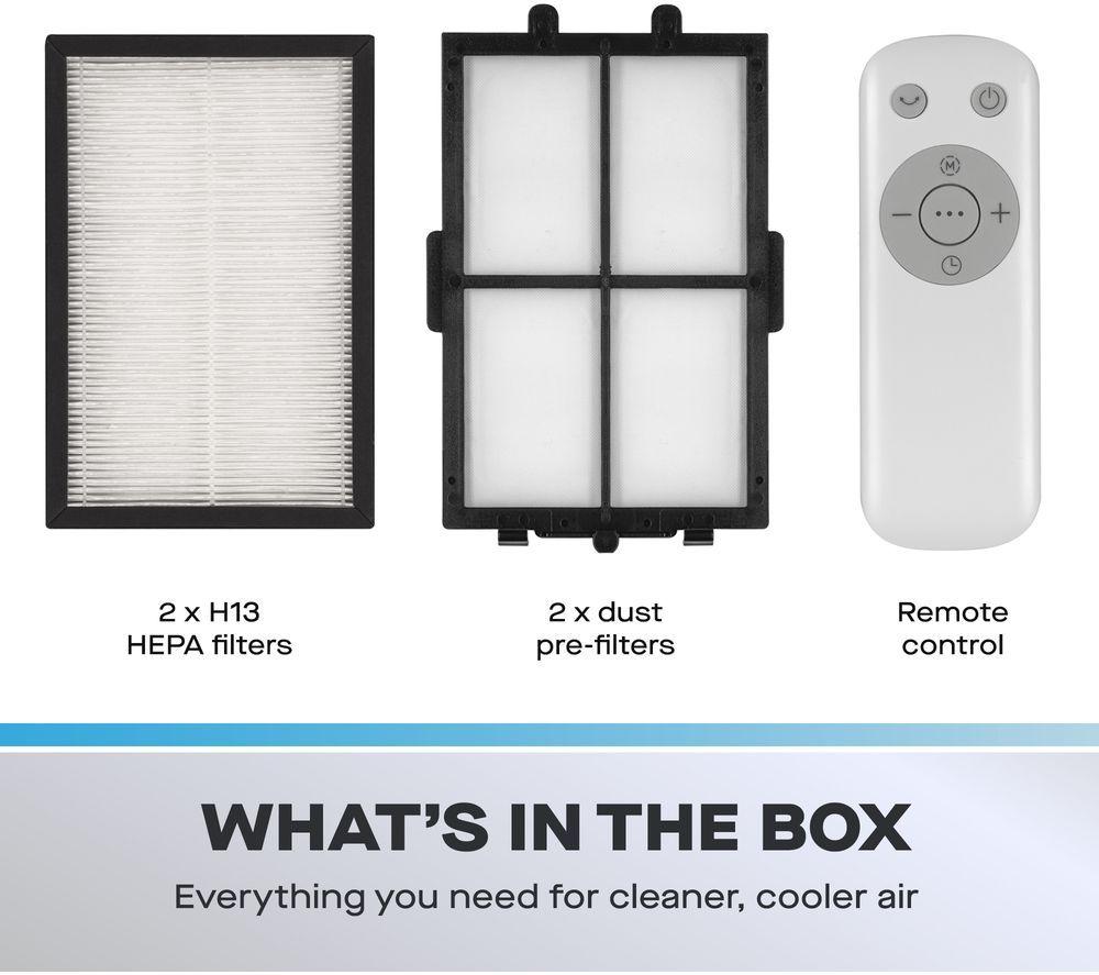 DAEWOO COL1624GE Ventilador y purificador sin aspas 2 en 1 - Blanco