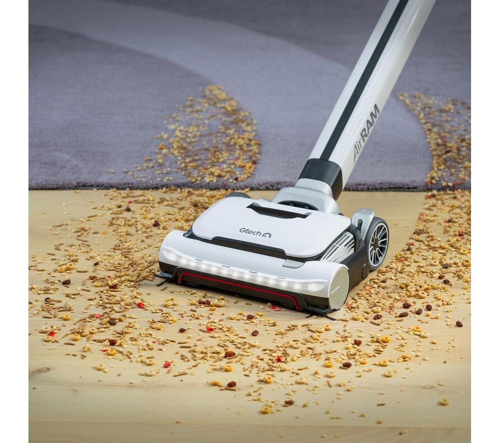 GTECH AirRAM 3 Plus Kabelloser Dual Edge-Clean Staubsauger – Weiß & Schwarz