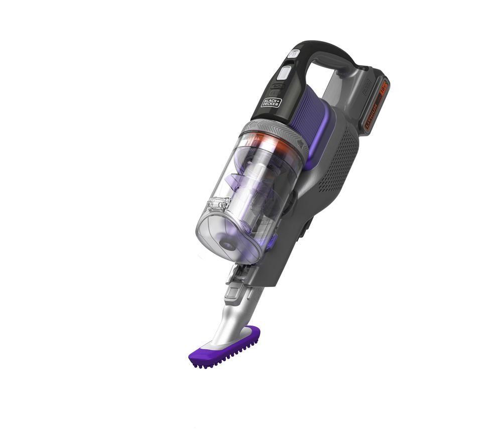 Aspiradora sin cable para mascotas BLACK+DECKER POWERSERIES Extreme BHFEV182CP-GB - Negra y Morada