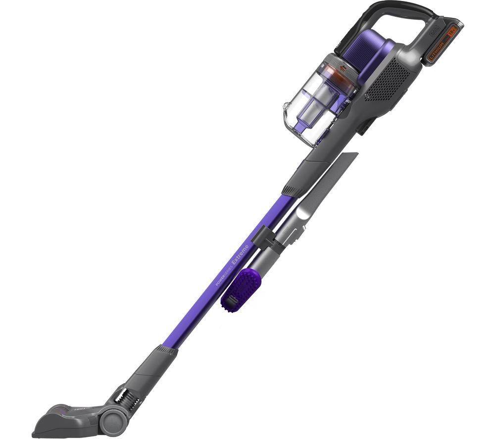 Aspiradora sin cable para mascotas BLACK+DECKER POWERSERIES Extreme BHFEV182CP-GB - Negra y Morada