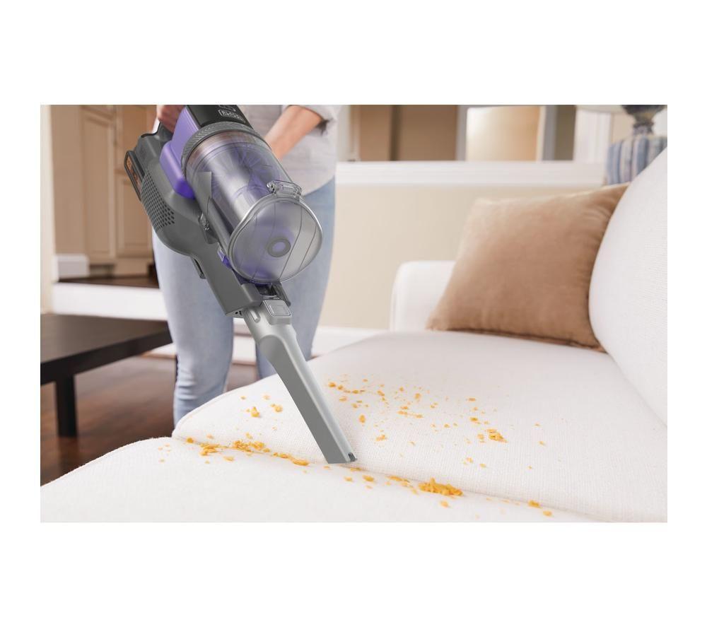 Aspiradora sin cable para mascotas BLACK+DECKER POWERSERIES Extreme BHFEV182CP-GB - Negra y Morada