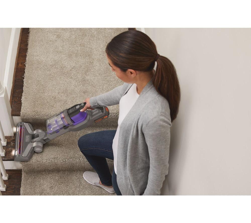 Aspiradora sin cable para mascotas BLACK+DECKER POWERSERIES Extreme BHFEV182CP-GB - Negra y Morada