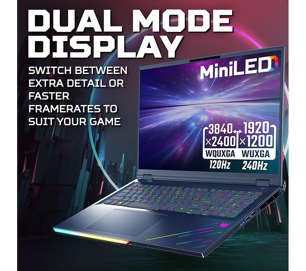 Portátil Gaming ACER Predator Helios 18 AI de 18" - Intel® Core™ Ultra 9, RTX 5090, SSD de 1 TB
