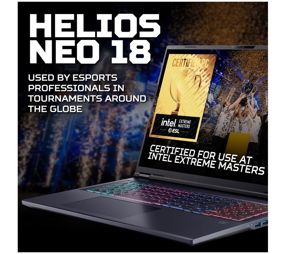 ACER Predator Helios Neo 18 AI 18" Gaming Laptop - Intel® Core™ Ultra 9, RTX 5070 Ti, 2 TB SSD