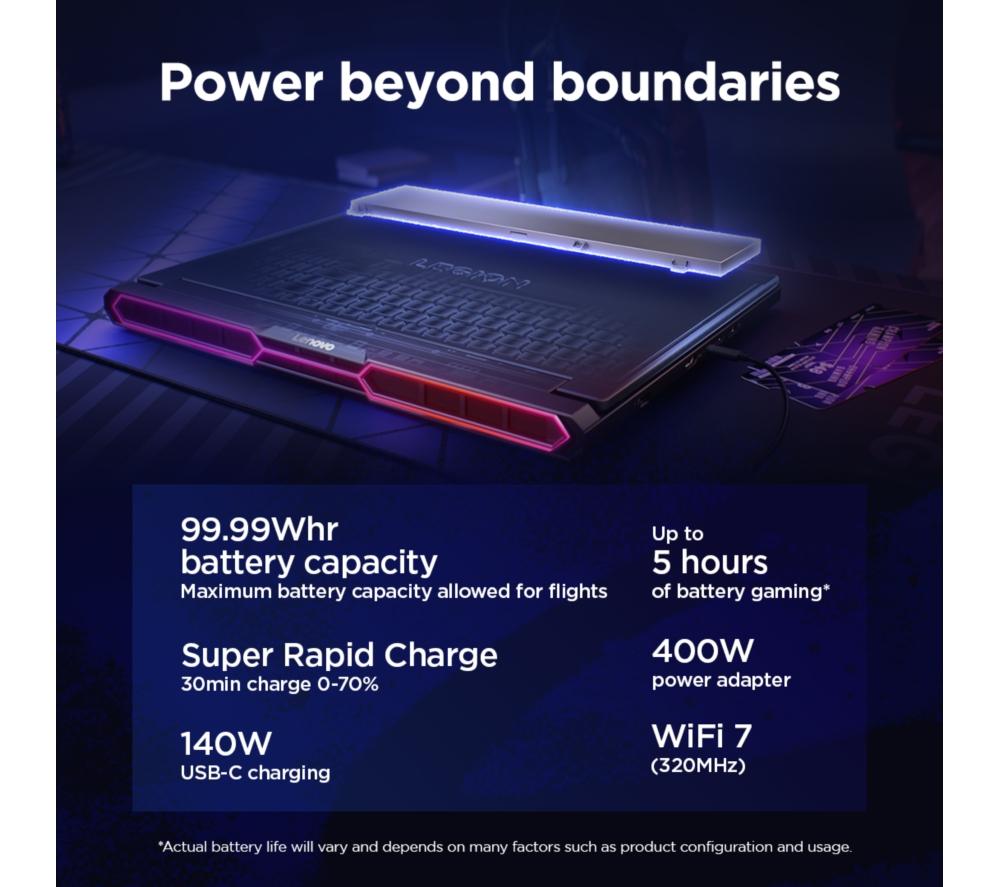 LENOVO Legion Pro 7 16" Gaming Laptop - Intel® Core™ Ultra 9, RTX 5080, 2 TB SSD
