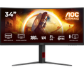 AOC CU34G4 Wide Quad HD 34" Curved VA Gaming Monitor - Black