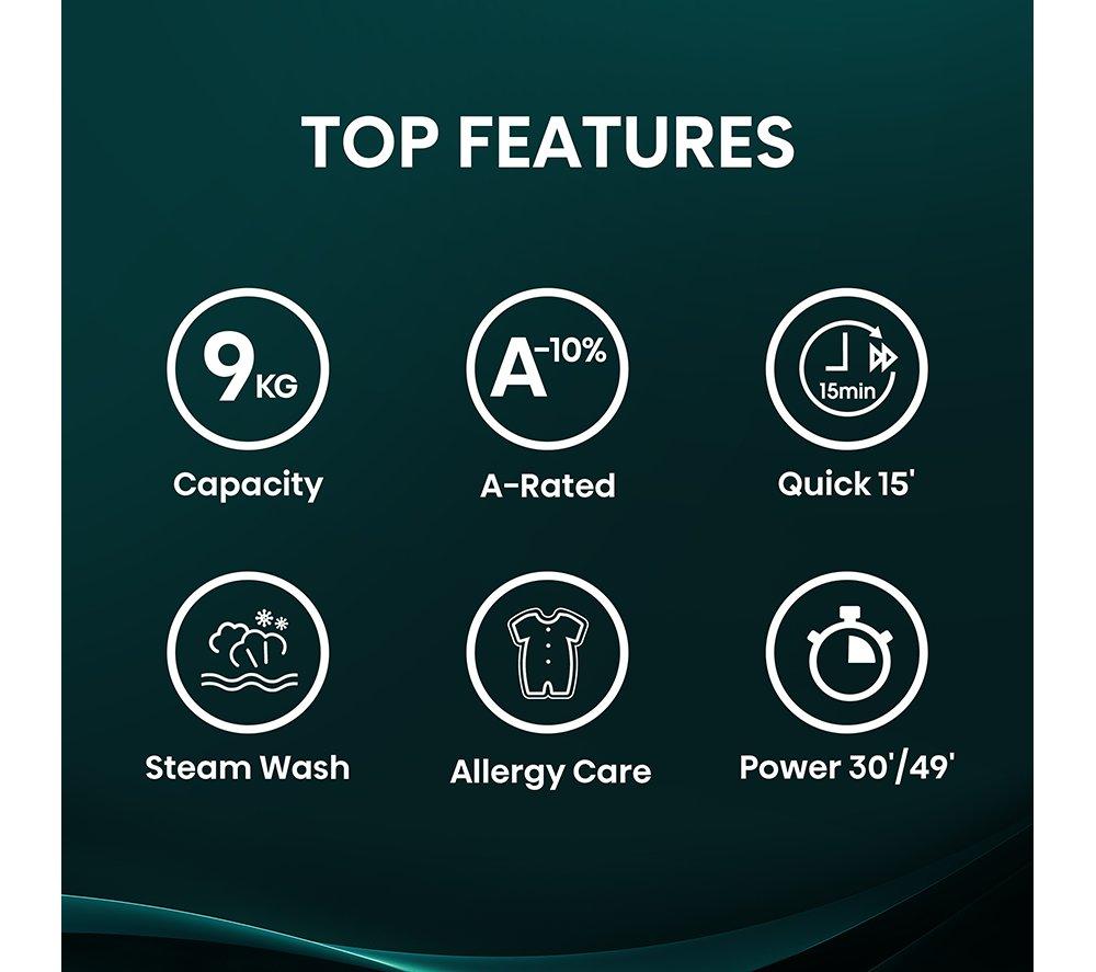 HISENSE 1 Series WF1Q9041BW 9 kg 1400 Spin Washing Machine - White