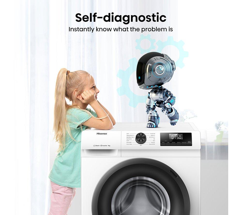 HISENSE 1 Series WF1Q9041BW 9 kg 1400 Spin Washing Machine - White