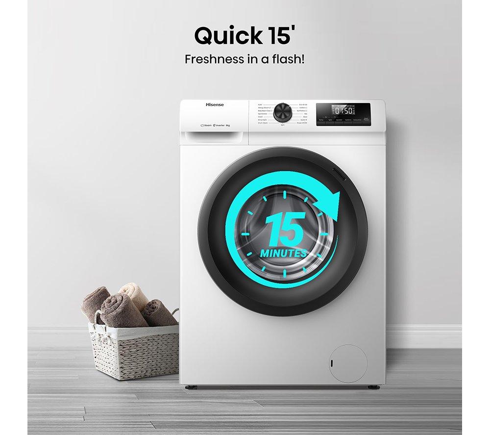 HISENSE 1 Series WF1Q8041BW 8 kg 1400 Spin Washing Machine - White