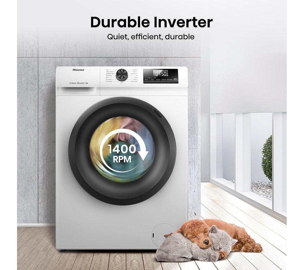 HISENSE 1 Series WF1Q8041BW 8 kg 1400 Spin Washing Machine - White