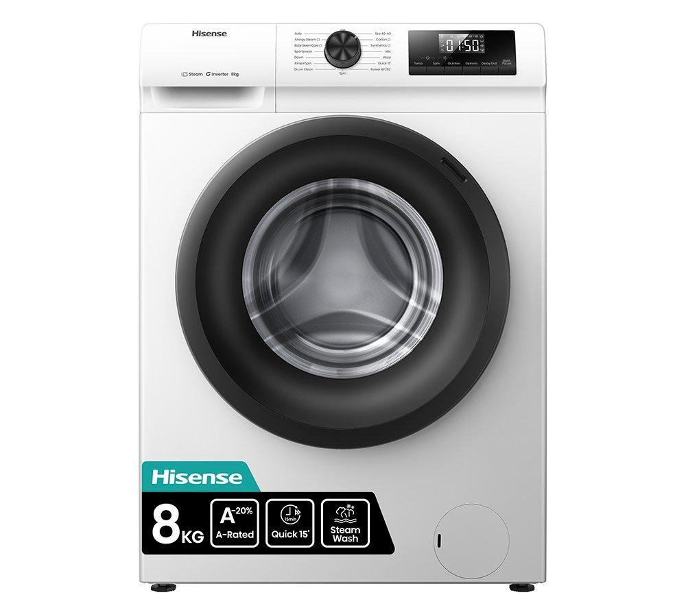 HISENSE 1 Series WF1Q8041BW 8 kg 1400 Spin Washing Machine - White