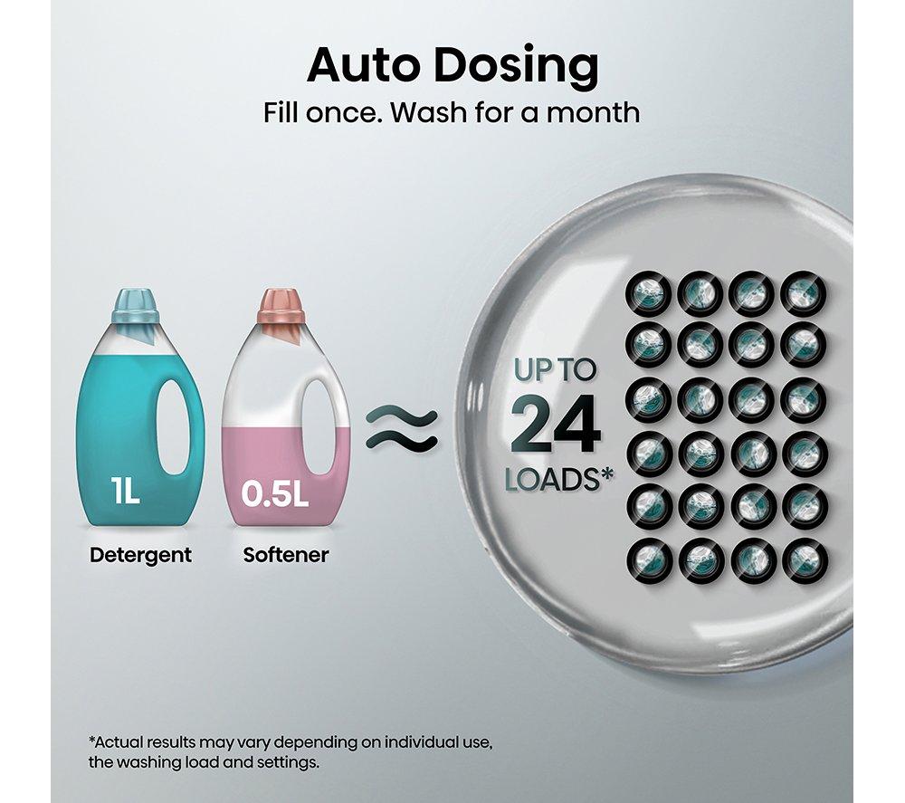 Lavadora-secadora HISENSE Serie 5S Auto Dosing WD5S1045BB con Wi-Fi, 10,5 kg - Negra