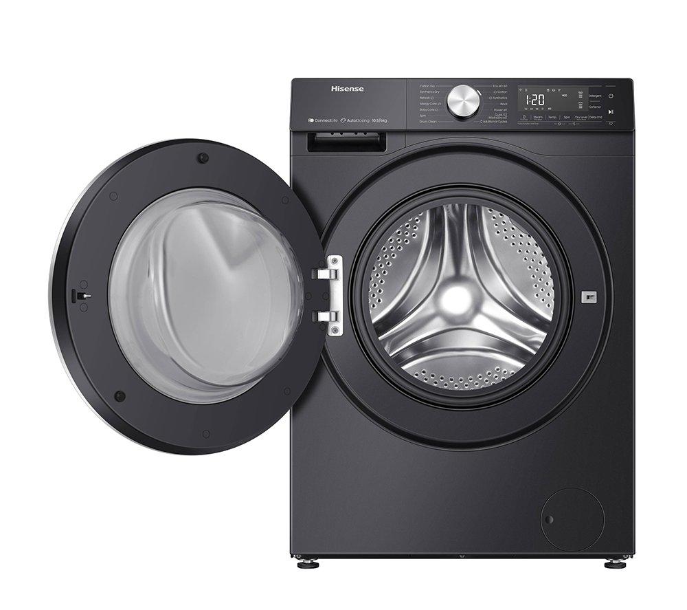 Lavadora-secadora HISENSE Serie 5S Auto Dosing WD5S1045BB con Wi-Fi, 10,5 kg - Negra