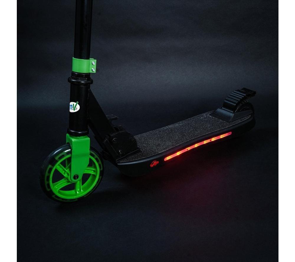 MOVE 120 Glow Electric Folding Kids’ Scooter - Black & Green