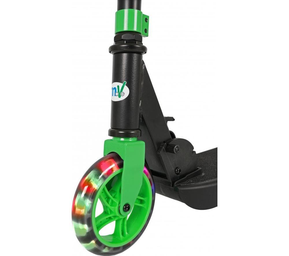 MOVE 120 Glow Electric Folding Kids’ Scooter - Black & Green