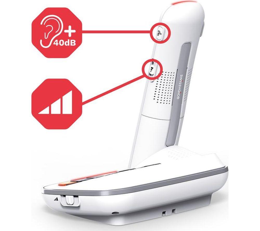 SWISSVOICE Xtra 2355 Duo Cordless Phone - Twin Handsets, White