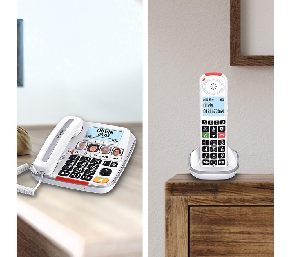 SWISSVOICE Xtra 3355 Combo Home Phone - Twin Handsets, White