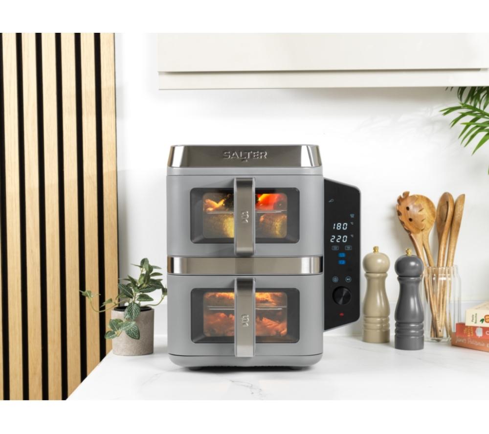 SALTER VertiCook View EK6661 9L Dual Air Fryer - Grey