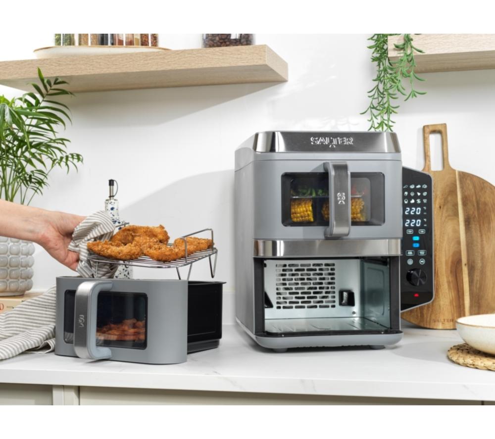 SALTER VertiCook View EK6661 9L Dual Air Fryer - Grey