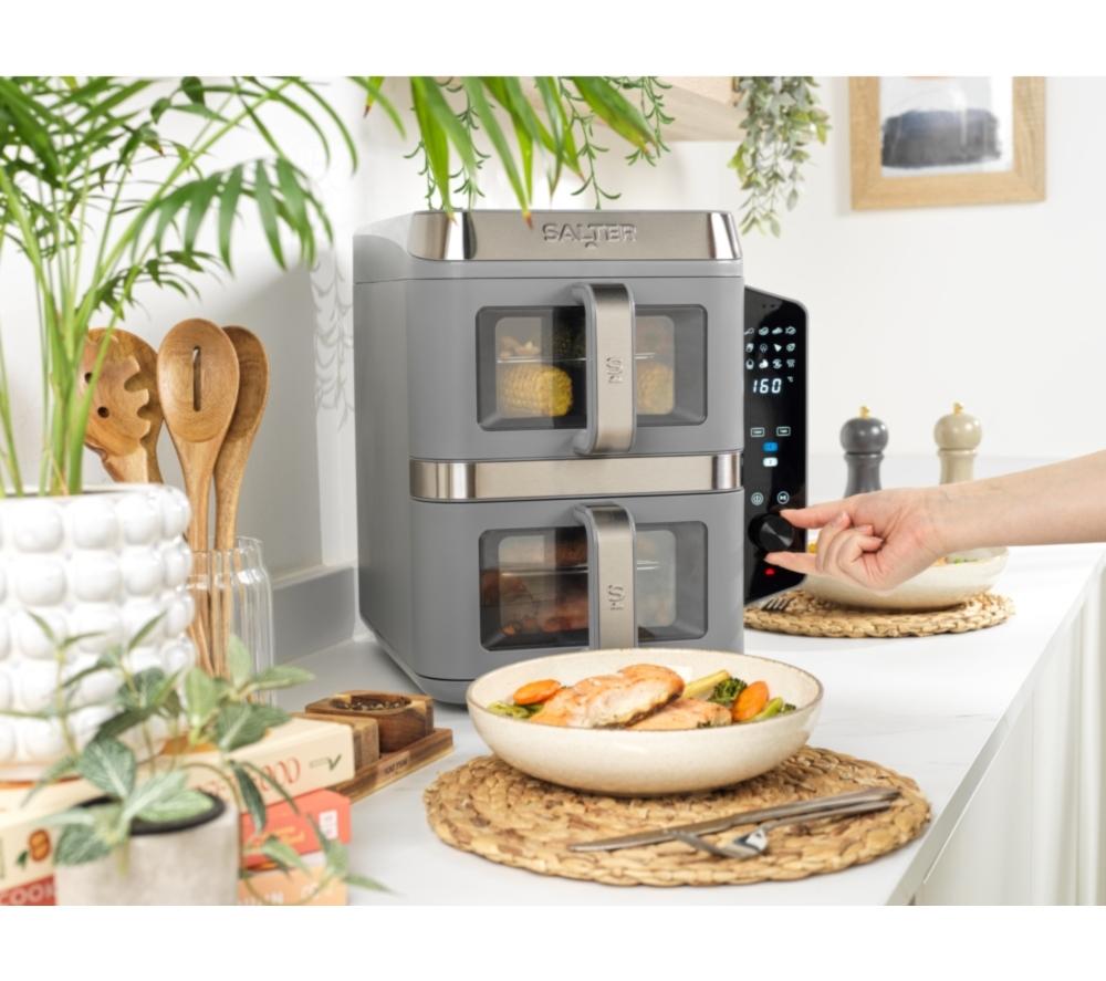 SALTER VertiCook View EK6661 9L Dual Air Fryer - Grey