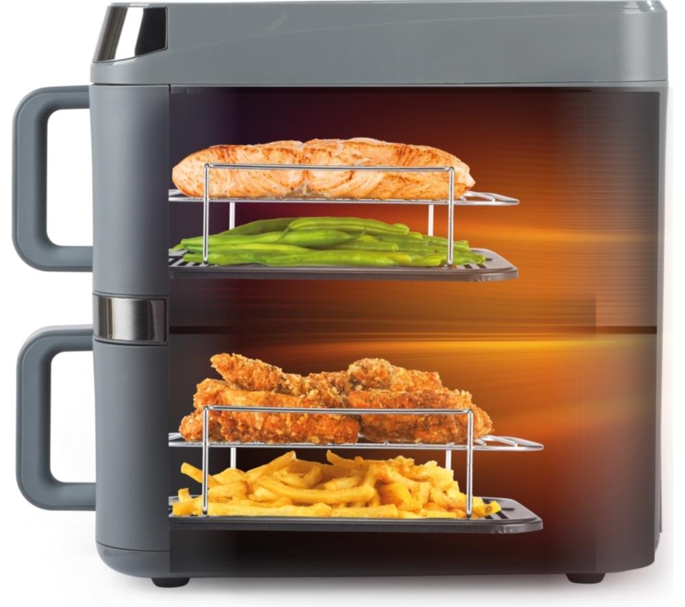 SALTER VertiCook View EK6661 9L Dual Air Fryer - Grey