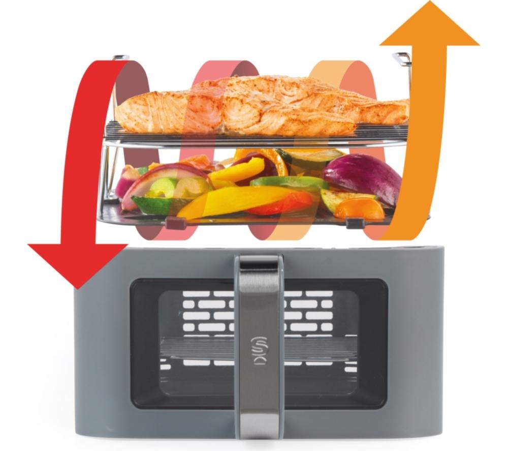 SALTER VertiCook View EK6661 9L Dual Air Fryer - Grey