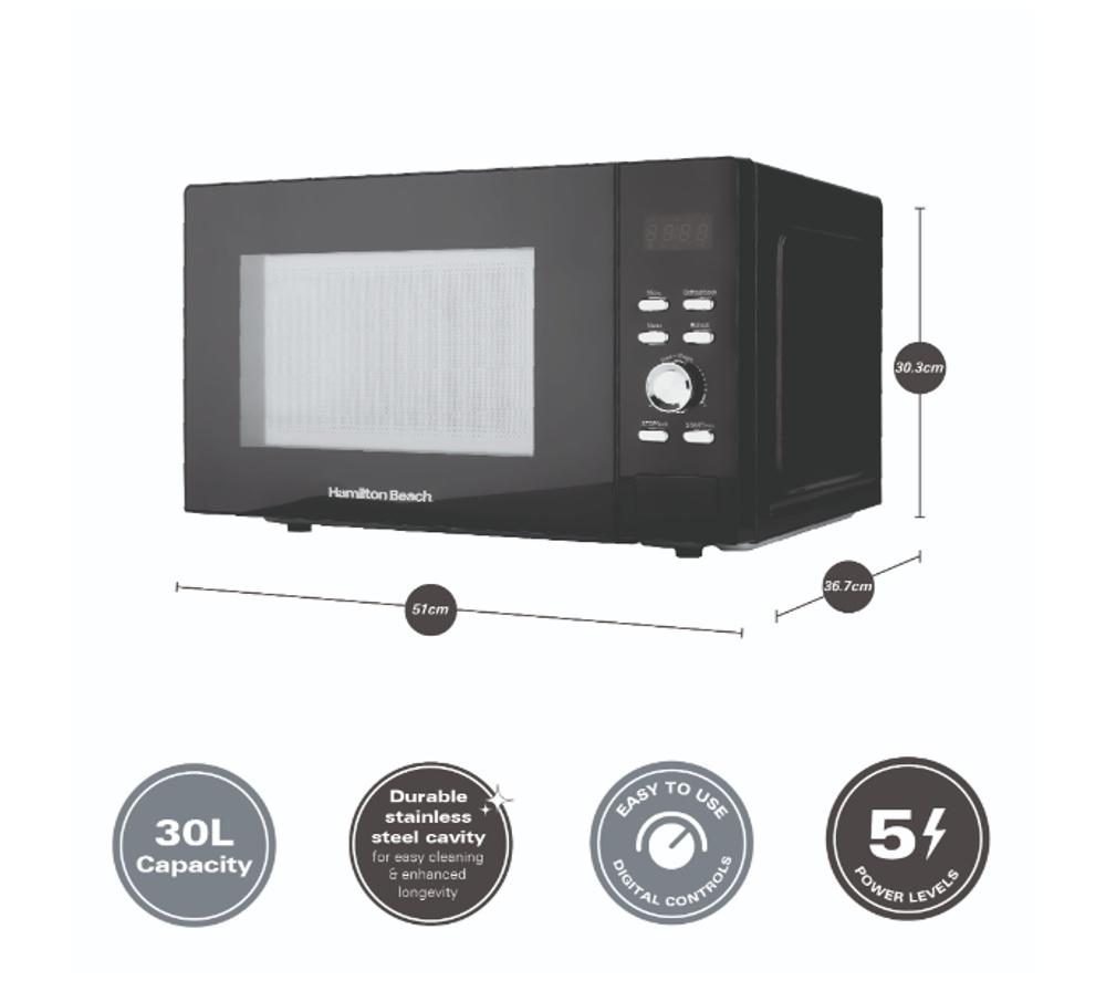 Microondas individual HAMILTON BEACH HB30FUXP04 - Negro