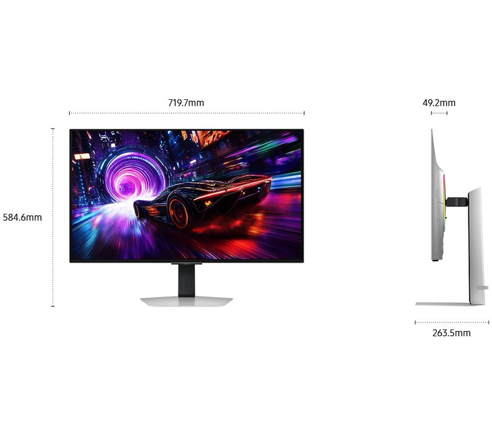 SAMSUNG Odyssey G8 LS32FG810SUXXU 4K Ultra HD 32" QD-OLED Gaming-Monitor - Silber