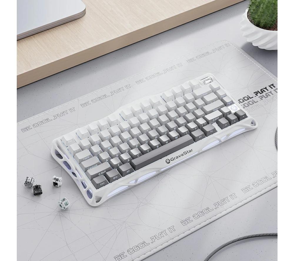 GRAVASTAR Mercury K1 Wireless Mechanical Gaming Keyboard - Gradient White