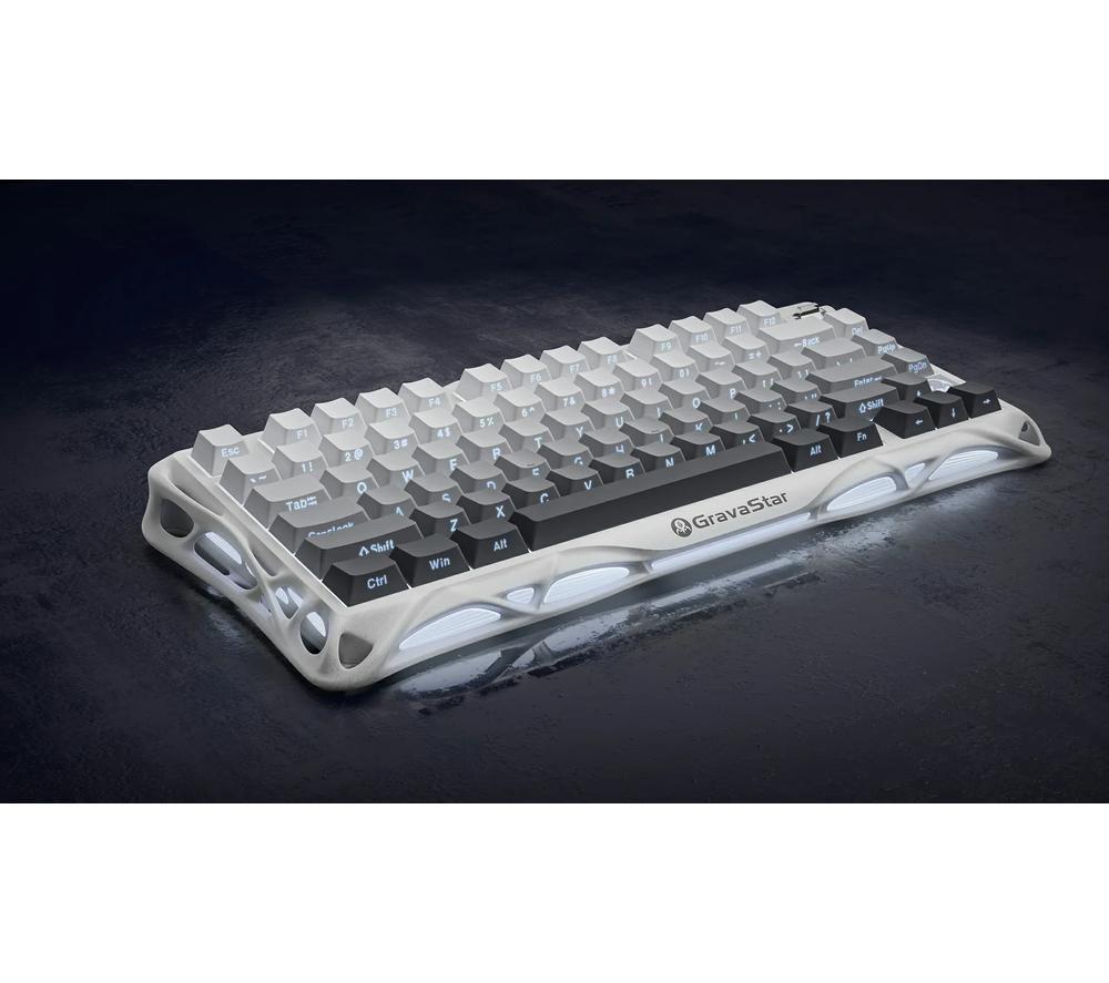 GRAVASTAR Mercury K1 Wireless Mechanical Gaming Keyboard - Gradient White