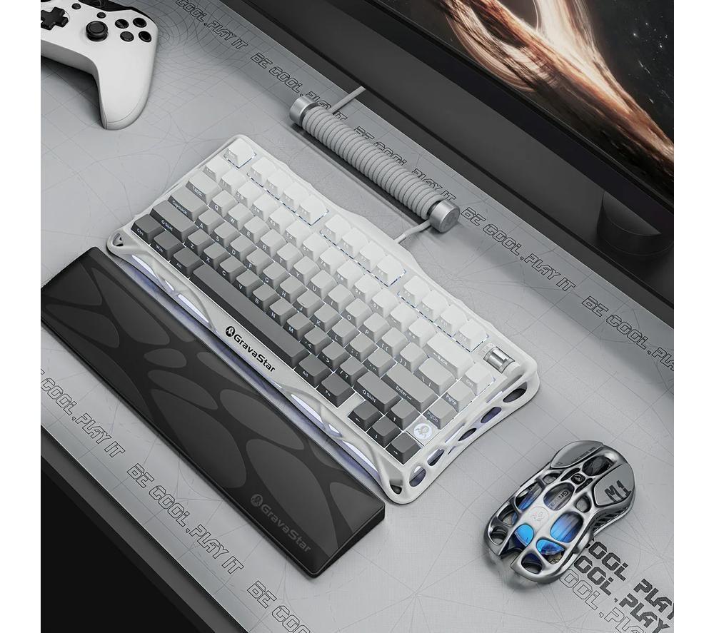 GRAVASTAR Mercury K1 Wireless Mechanical Gaming Keyboard - Gradient White