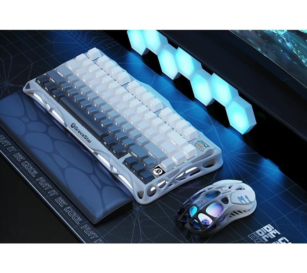 GRAVASTAR Mercury K1 Wireless Mechanical Gaming Keyboard - Gradient White