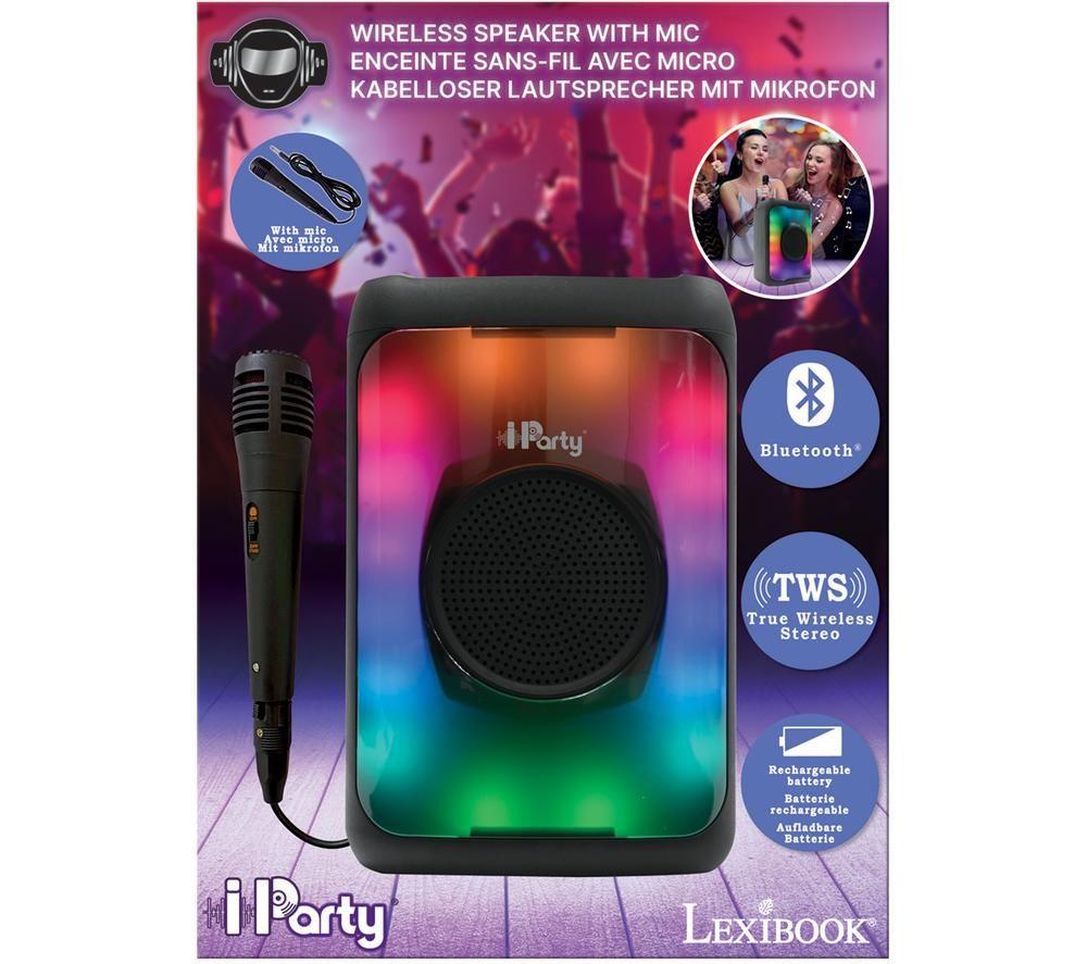 LEXIBOOK iParty K8320 Portable Bluetooth Speaker - Black