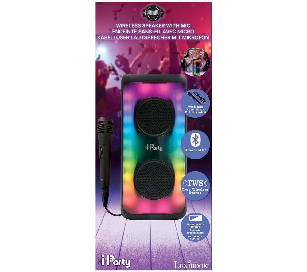 LEXIBOOK iParty K8330 Portable Bluetooth Speaker - Black