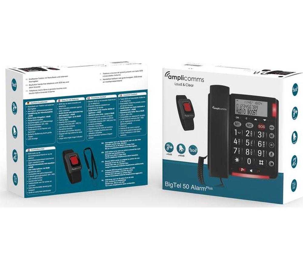 AMPLICOMMS BigTel 50 Alarm Plus Corded Phone
