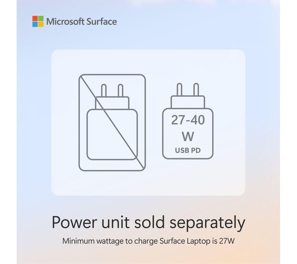 MICROSOFT Surface Laptop 13", Copilot+ PC - Snapdragon X Plus, 256 GB SSD, Platinum
