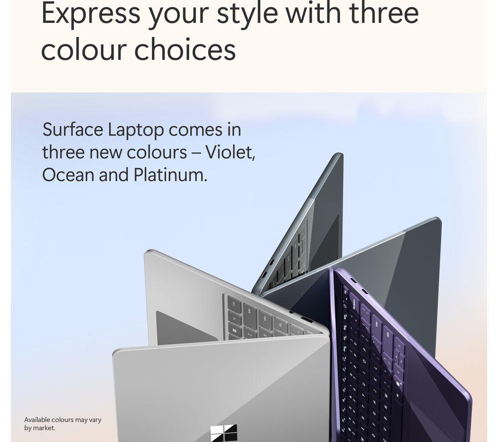 MICROSOFT Surface Laptop 13", Copilot+ PC - Snapdragon X Plus, 256 GB SSD, Platinum