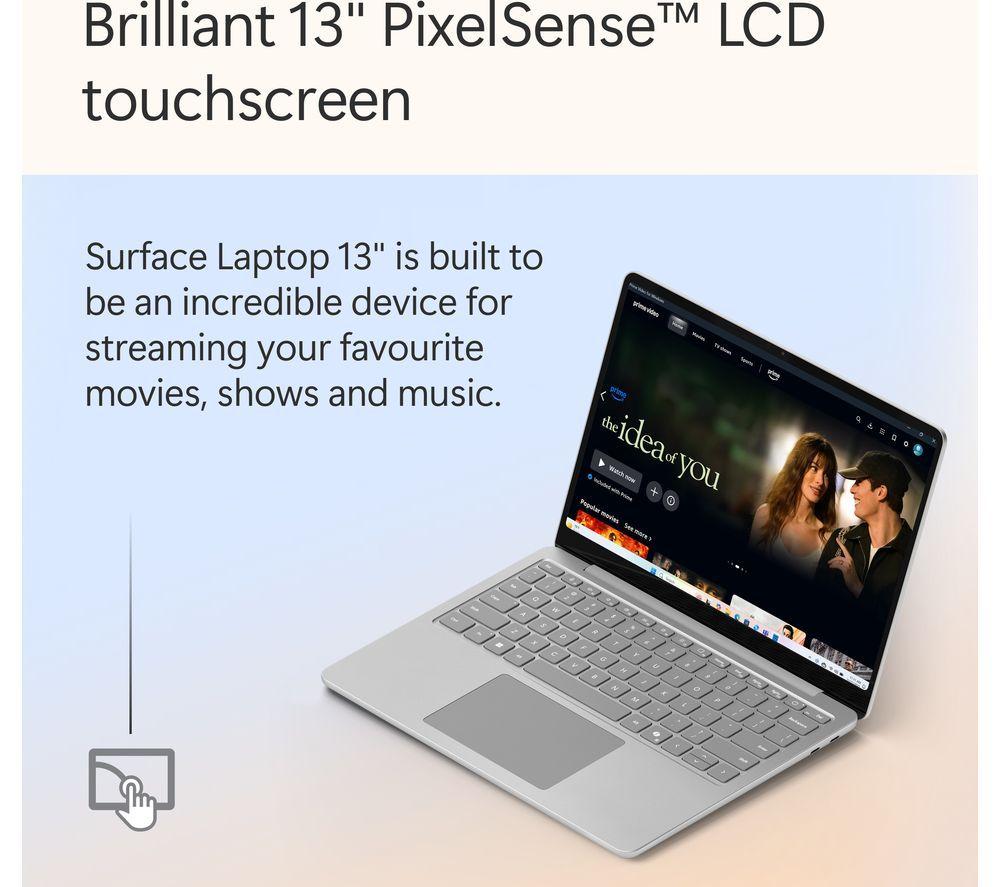 MICROSOFT Surface Laptop 13", Copilot+ PC - Snapdragon X Plus, 256 GB SSD, Platinum