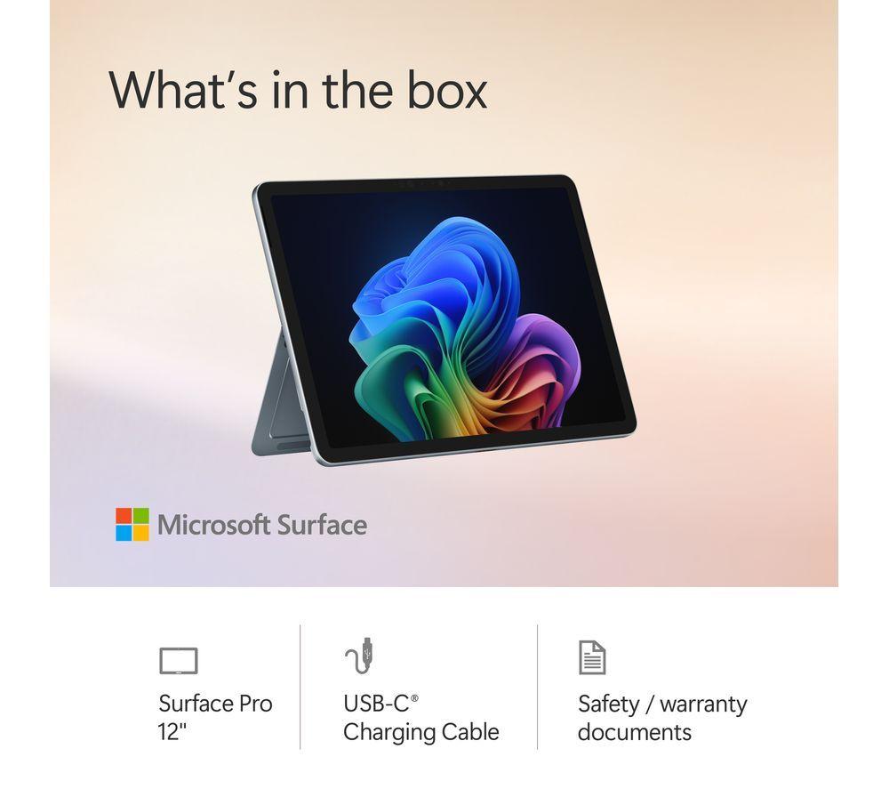 MICROSOFT Microsoft Surface Pro 12", Copilot+ PC - Snapdragon X Plus, 512 GB SSD, Ocean