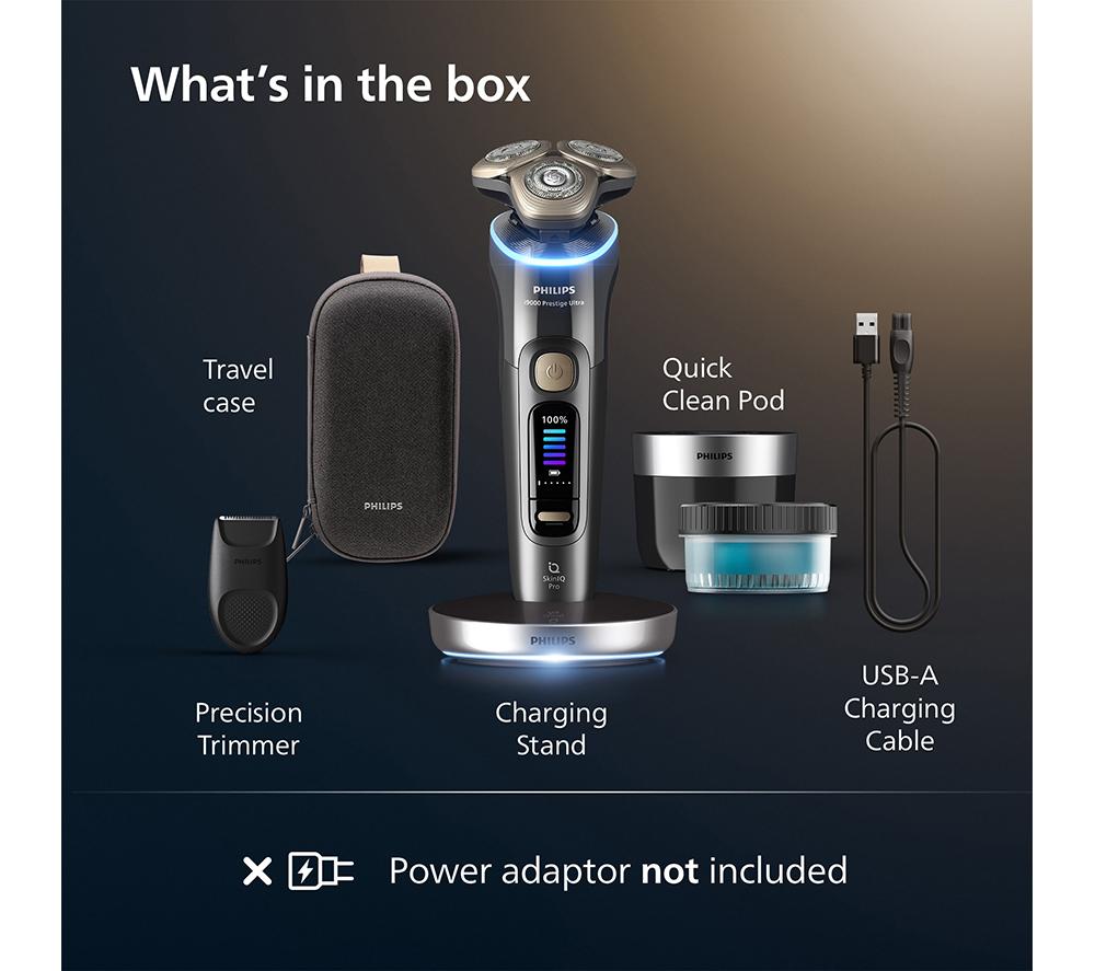 PHILIPS i9000 Prestige Ultra XP9402/31 Wet & Dry Rotary Shaver - Dark Slate
