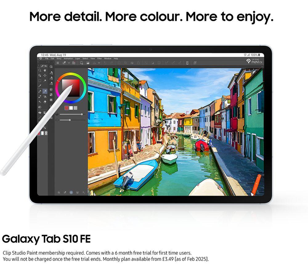 SAMSUNG Galaxy Tab S10 FE 10.9" Tablet - 256 GB, Blue
