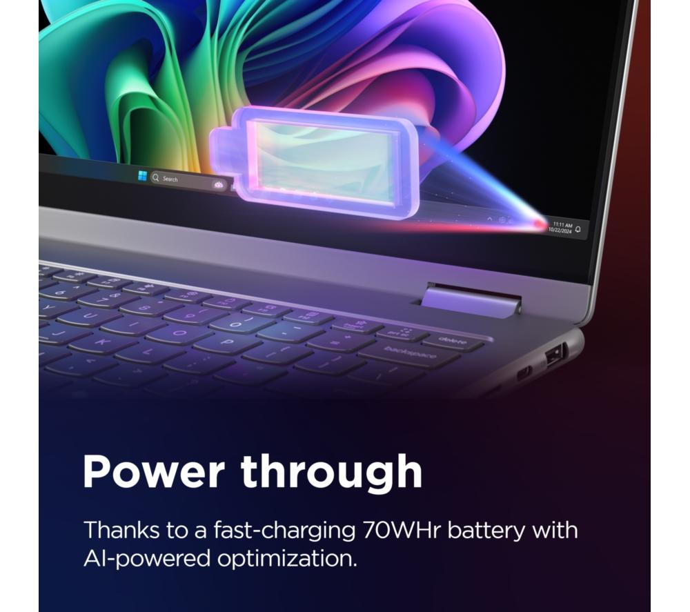 Portátil 2 en 1 LENOVO Yoga 7 de 14", Copilot+ PC - Intel® Core™ Ultra 5, SSD de 512 GB, Gris Luna