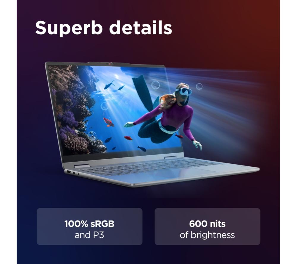 Portátil 2 en 1 LENOVO Yoga 7 de 14", Copilot+ PC - Intel® Core™ Ultra 5, SSD de 512 GB, Gris Luna