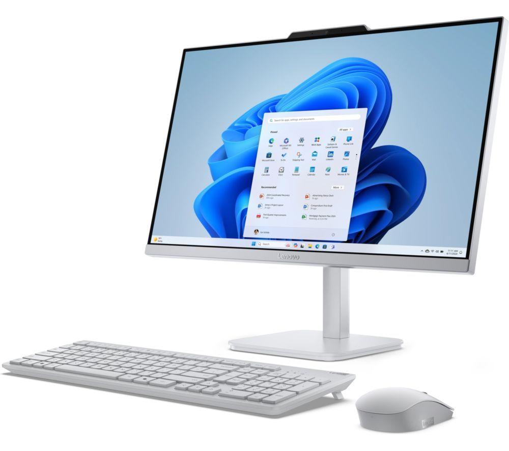LENOVO A100 All-in-One PC de 23,8" - Intel® Core i3-N305, 512 GB SSD, Gris Nube