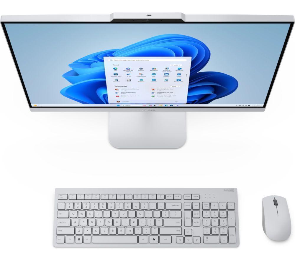 LENOVO A100 23.8" All-in-One PC - Intel® Core i3-N305, 512 GB SSD, Cloud Grey