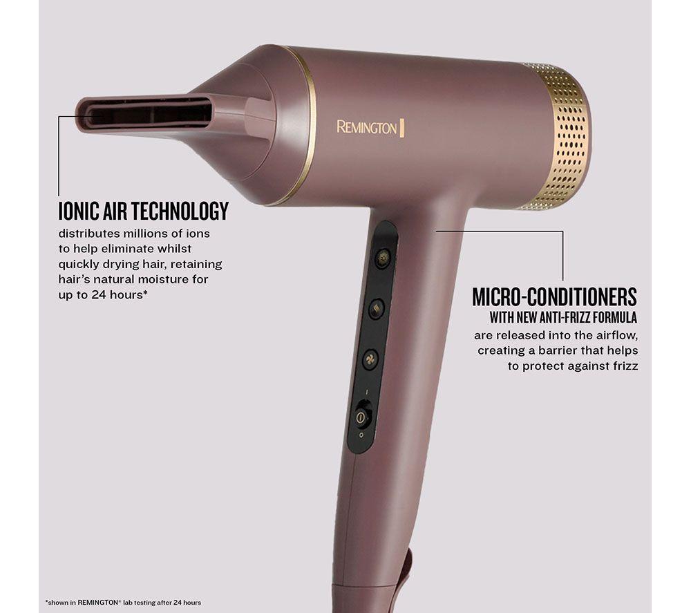REMINGTON AIRvive Digital Hair Dryer - Mauve & Gold