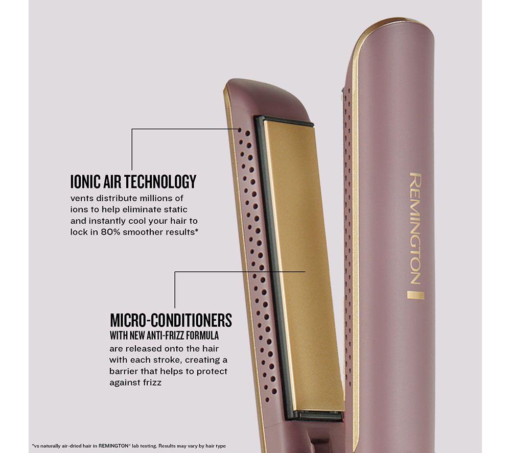 REMINGTON AIRvive Hair Straightener - Mauve & Gold