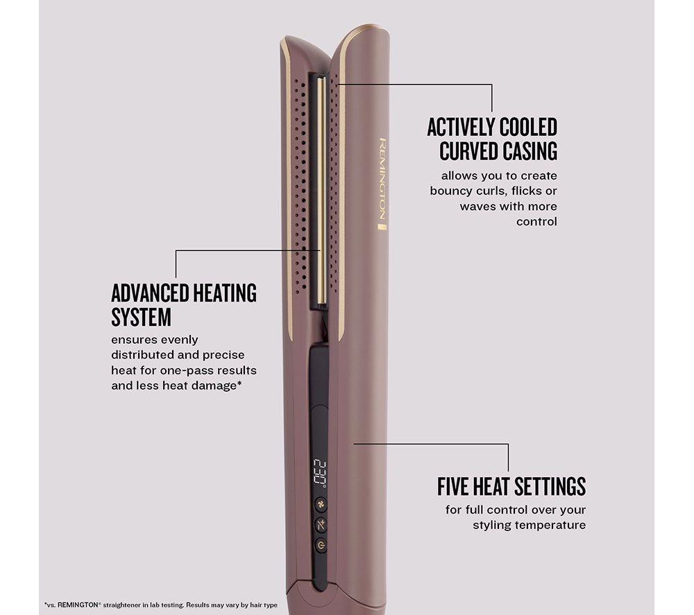 REMINGTON AIRvive Hair Straightener - Mauve & Gold